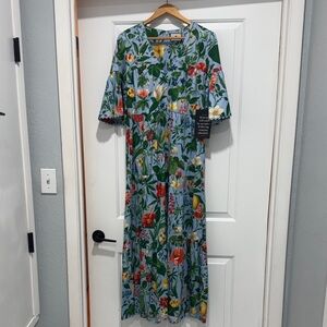 Tuckernuck Blue Floral Maxi Dress with Tags